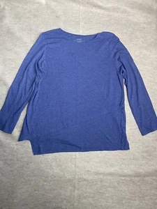 Pure Jill T-Shirt J. Jill XL meliert blau Lagenlook asymmetrisch LS  - Bild 1 von 6