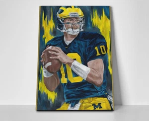 Tom Brady Michigan Poster or Canvas - Tom Brady College Wall Art - Picture 1 of 4