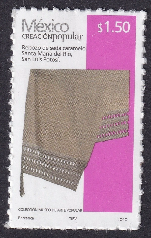 pp226 México Creacion Popular MNH 2020 Sc# Mc Et#cp226 autoadhesivo seda rebozo Foto 1 de 1