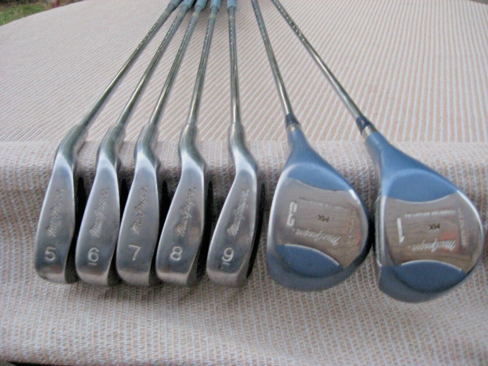 MacGregor MT Perimeter Weighting 5-9 irons+ 1 &3 Woods W / Covers/Ladies Flexs - Image 1 of 4