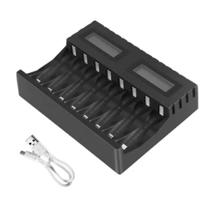 Battery LCD Display Intelligent 8-Slot Chargers for AA/AAA NiCd NiMh9023 - Picture 1 of 7