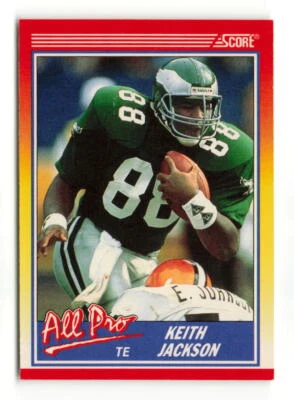 1990 SCORE FOOTBALL #588 KEITH JACKSON PHILADELPHIA EAGLES - Image 1 of 2
