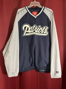 NFL New England Patriots G-lll  Blue V Neck Pullover Insulated Windbreaker 2XL - Picture 1 of 13
