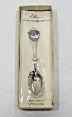 CUCHARA DE RECUERDO DE COLECCIONISTA VINTAGE ~ HAWAII ~ Plato de plata Demi-Taza / Esmalte Foto 1 de 3