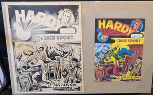 Superbe Planche original de couverture HARDY et Jack sport série Artima - Picture 1 of 2