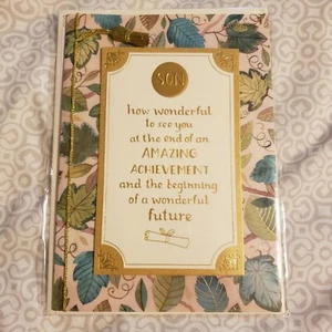 PAPYRUS SON GRADUATION CARD WITH TASSEL NEW SEALED - Picture 1 of 3