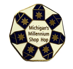 Michigan’s Millennium Shop Hop Vintage Lapel Pin - Picture 1 of 2