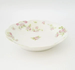 Antique Haviland France Schleiger Pink Rose Coupe Soup Bowl Elegant Victorian - Picture 1 of 12