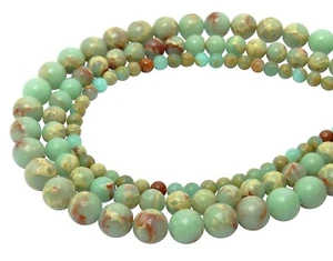 Schlangenhautjaspis Balls 4, 6 & 8 MM Gemstone Pearls Jasper Cord - Picture 1 of 4