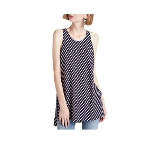 New Our Heritage Split Relaxed Fit Tank top NAVY/ PINK/ WHITE STRIPE, Size XL - Picture 1 of 4