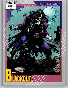 1991 Marvel Super-Villains Impel Trading Cards #82 Blackout Set Break! NM+ - Picture 1 of 2