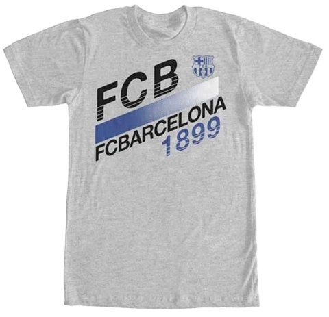 FC Barcelona Barca Spain Club Team Gray T Shirt 1899 Soccer Futbol Men's XL Cover