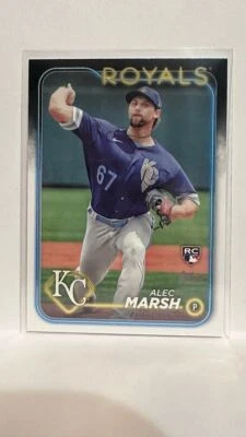 #163 Alec Marsh Rookie Kansas City Royals 2024 Topps Baseball Card - Image 1 of 2