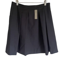 New! J. Crew Black Pleated A-Line Skirt B2618 Size 6 100% Wool - Picture 1 of 6