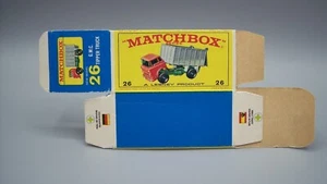 “MATCHBOX” REGULAR WHEEL 26-C G.M.C. TIPPER **UNFOLDED E-TYPE** BOX ONLY - Picture 1 of 2