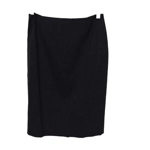 Lafayette 148 dunkelgrauer Bleistiftrock Schurwolle Größe 2P Academia minimalistisch - Bild 1 von 12