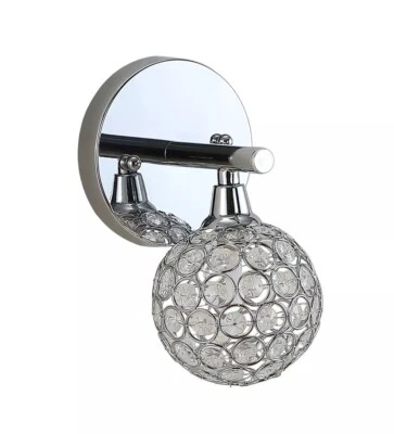 JONATHAN Y 4.75" Contemporáneo Glam Hierro/Vidrio LED Luz de Tocador, Cromo Maeve Foto 1 de 3