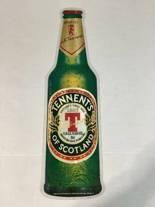 Tennent's Lager Beer Bottle 22” Paper Sign - Picture 1 of 1