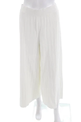 Pantalones al tobillo plisados para mujer Joseph Ribkoff blancos talla L Foto 1 de 4