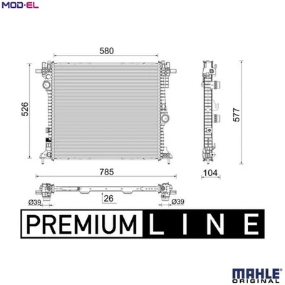 RADIATOR ENGINE COOLING CR 2587 000P FOR ALFA ROMEO 552 73 835/EC2 2.0L 4cyl - Image 1 of 4