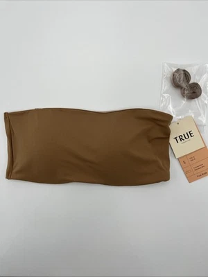 TRUE & CO. Convertible Bandeau Bra Small Brown msrp $58 - Image 1 of 4