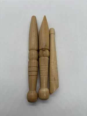 x 3 pcs Foot Palm Massage Sticks Wooden Tools Reflexology Massager Acupressure - image 1 of 4
