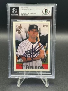 Todd Helton Signed Rookie Card 1996 Topps #13 Rockies ๐ฅ BGS Authentic Auto ๐ฅ - Picture 1 of 3