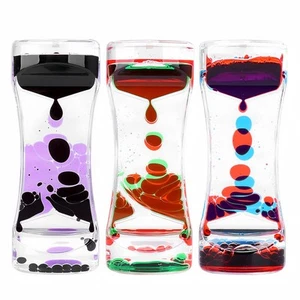 Liquid Motion Bubbler Timer Oil Hourglass Water Timers Relaxing Desk Decor St... - Picture 1 of 6