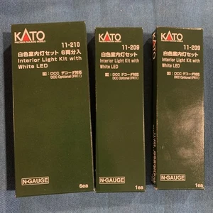 Lot Of 3 Kato N Scale Bright LED Passenger Car Lighting Kits 11-210 + Two 11-209 - Picture 1 of 5