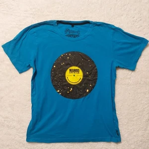 100 % Mambo Surf de Luxe Logo T-Shirt - blau und schwarz Medium Vinyl Schallplatte M - Bild 1 von 6