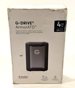 SanDisk Professional 4TB G-DRIVE ArmorATD USB-C Portable Rugged - Space Gray - Picture 1 of 2