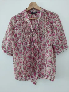 Chiffonbluse Schluppenbluse Shirt Blumen Rosen Schleife Ernstings Family 36 - Bild 1 von 8