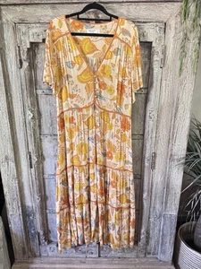 Nine Lives Bazaar Holiday Midi Dress in Honey size 18 - Picture 1 of 9