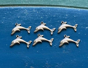 Fisch 2 Zinn Delfin Charms Ozean. - Bild 1 von 1