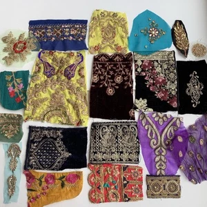 Indian Vintage Recycled Remnants Scraps 20 Pieces - Picture 1 of 5