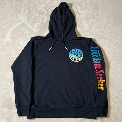 Sudadera con Capucha Scotch & Soda Para Hombre Talla Mediana Negra Freedom Seeker Cordón Foto 1 de 4