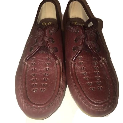 Женский размер 6 мягкие пятна темно-бордовый комфорт мокасины кружева Оксфорд туфли - Изображение 1 из 4