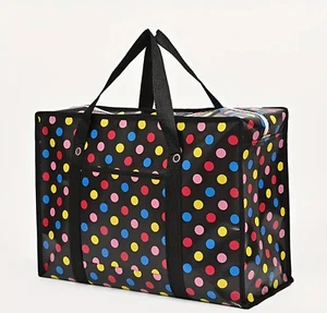 Extra Huge Reusable Nonwoven Polyester Laundry Storage Bags with handle & zipper - Picture 1 of 9
