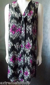 Womens Metaphor sz L tribal overlay Shift Dress NWT black pink 617l31pb18 - Picture 1 of 4