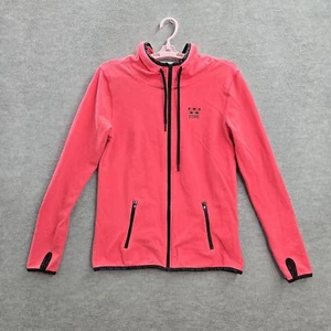 PINK Victoria's Secret Women Hoodie S Full Zip Pockets Logo Thumbholes Hooded - Picture 1 of 9