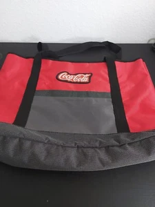 Vintage Coca Cola Nylon Tote Beach Carry Bag Retro Coke Retro Soda. Red & Black - Picture 1 of 2