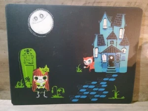 Monster Madness 2009 Halloween HTF rare tovagliette set 4 pulisci bersaglio 14x18 - Foto 1 di 2