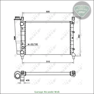 220927N-2567 Radiatore acqua per FIAT FIORINO DUNA UNO - Foto 1 di 2