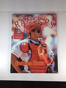 Texas Rangers Souvenir Program, Ivan Rodriguez, April 3-6, 2000, Exc Condition - Picture 1 of 7
