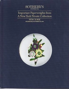 SOTHEBY'S IMPORTANT PAPERWEIGHTS NY Sammlung Clichy Baccarat HC Katalog 1988 - Bild 1 von 1