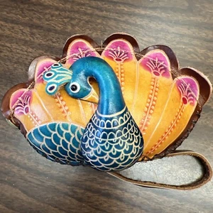 Pfau Münzkauf Leder - Bild 1 von 6