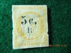 1849 AUFDRUCK SELTENE FRANKREICH UNGEZÄHNTE BRIEFMARKE. - Bild 1 von 2