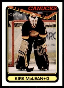 1990-91 O-Pee-Chee Kirk McLean . Vancouver Canucks #257
