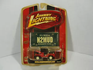 Johnny Lightning R6 classe funzionante 1966 Jeep CJ-5 Florida N2MUD rosso pressofuso 1:64 - Foto 1 di 3