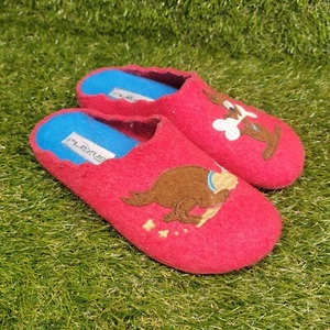 Flexus by Spring Step Women’s Dog Wool Slippers Shoes Casual Red 39 - Picture 1 of 10